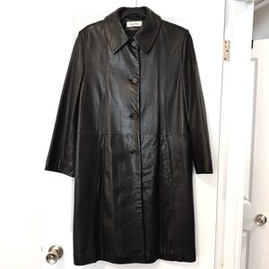 Classic Calvin Klein Black 100% Lamb Leather Jacket (Never Worn!)